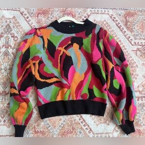 FARM Rio Multicolor Abstract Sweater